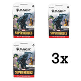 3x Packs, Marvel Super Heroes Magic The Gathering Sleeved Play Booster