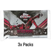 3x Blaster Packs, 2025 Topps Chrome Deadpool Value