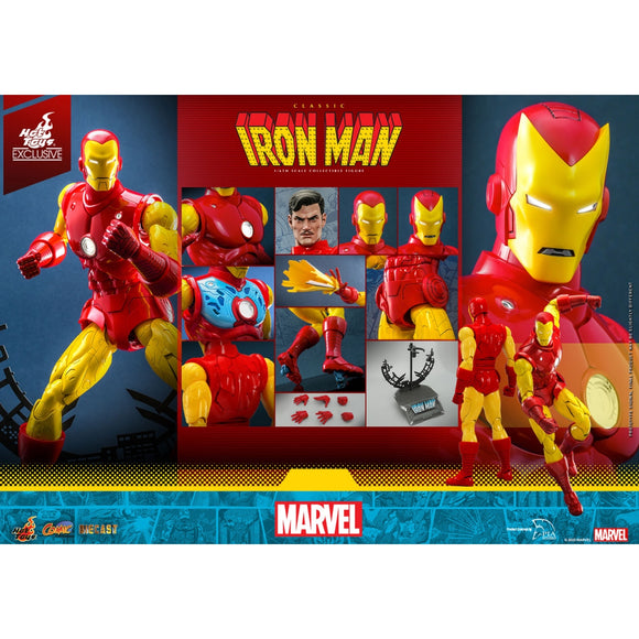 Iron Man Classic Comic Masterpiece Diecast 1/6 Scale Hot Toys Exclusive Figure