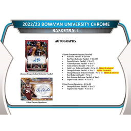 2022-23 Bowman University Chrome Basketball Hobby Box