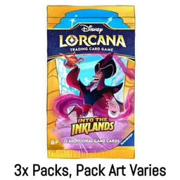 3x Packs, Into The Inklands Chapter 3 Disney Lorcana Booster