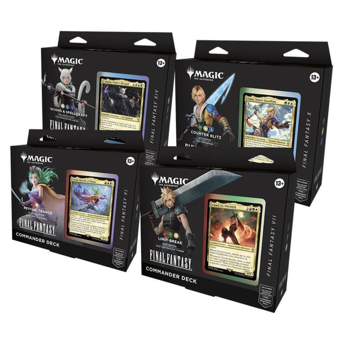 Final Fantasy Magic The Gathering Universes Beyond Commander Decks - Set of 4