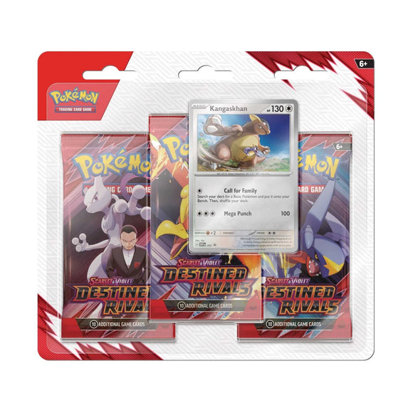 Destined Rivals Kangaskhan Promo Pokemon Scarlet & Violet TCG Booster 3-Pack
