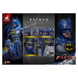 Batman Blue & Gray Suit The Flash Movie Masterpiece 1/6 Scale Hot Toys Figure