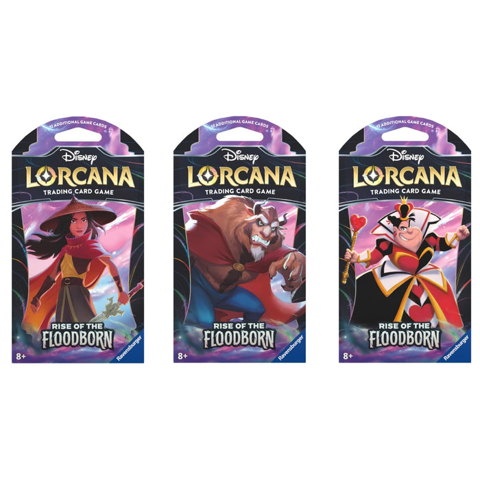 Rise of The Floodborn Disney Lorcana TCG Sleeved Boosters (Set of 3 Packs)