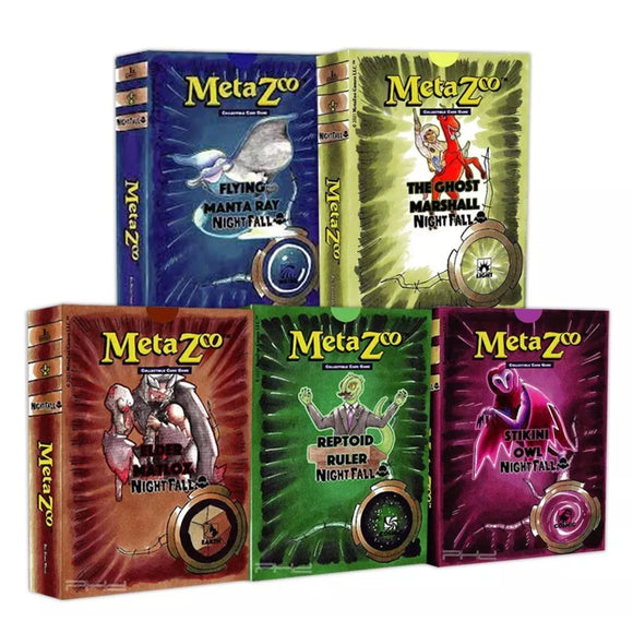 Nightfall 1st Edition MetaZoo TCG Theme Deck Set of 5