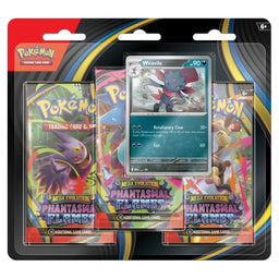 Phantasmal Flames Mega Evolution Weavile Promo Pokemon TCG Booster 3-Pack