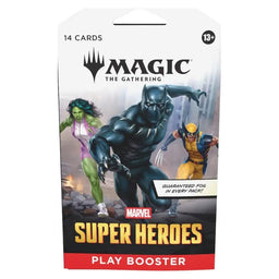 3x Packs, Marvel Super Heroes Magic The Gathering Sleeved Play Booster