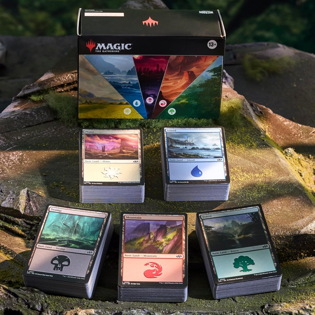 2025 Land Station Magic The Gathering (400 Basic Land Cards)