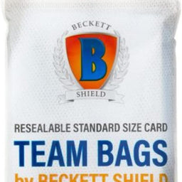 Beckett Shield Standard Size Card Sleeves Resealable Team Bags 100 Count