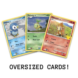 Piplup, Turtwig & Chimchar Sinnoh Pokemon First Partner Set of 3 Oversized Cards