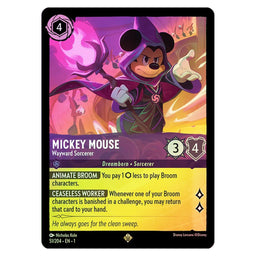 Mickey Sorcerer + Moana Foils + First Chap Lorcana Amber & Amethyst Starter Deck