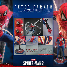 Peter Parker Advanced Suit 2.0 Spider-Man 2 1/6 Scale Hot Toys Exclusive