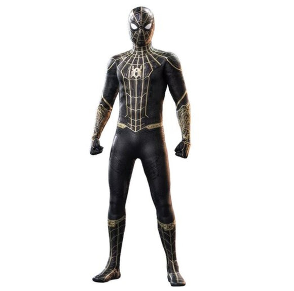 Spider-Man Black & Gold Suit Spider-Man: No Way Home MMS 1/6 Scale Hot Toys Exclusive Figure
