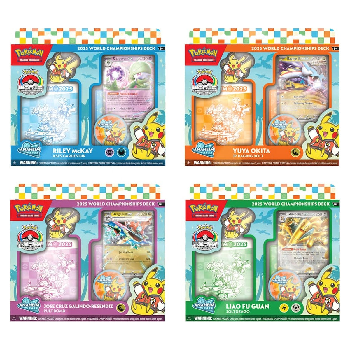 2025 Pokemon World Championships Deck - Set of 4