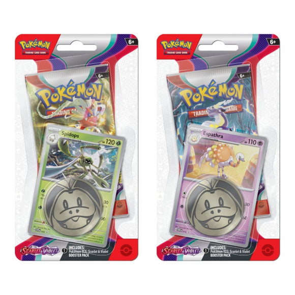 Scarlet & Violet Spidops & Espathra Scarlet & Violet Pokemon Checklane Packs Set