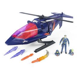 M.A.S.K. High Tech Helicopter with Miles “Wolf” Mayhem Retro Vehicle