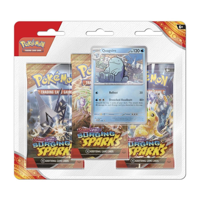 Surging Sparks Quagsire Promo Pokemon Scarlet & Violet TCG Booster 3-Pack