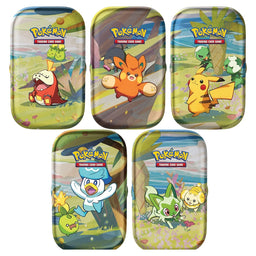 Paldea Friends Pokemon Mini Tin Display of 10 Factory Sealed