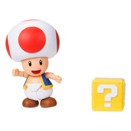 Red Toad with Question Block Super Mario Action Figure