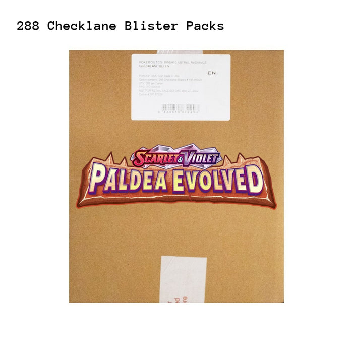 Paldea Evolved Scarlet & Violet Checklane Blister 288 Pack Master Carton