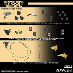 Doc Savage The Man of Bronze Mezco One:12 Collective Deluxe Edition Figure