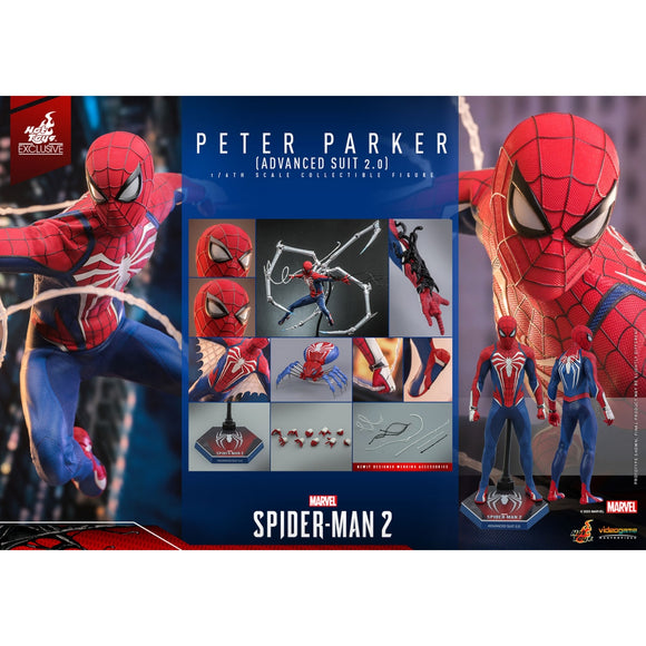 Peter Parker Advanced Suit 2.0 Spider-Man 2 1/6 Scale Hot Toys Exclusive