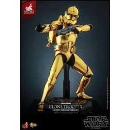 Clone Trooper (Gold Chrome Version) MMP Fully Poseable Exclusive Hot Toys Figure