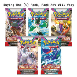 Paldea Evolved S&V Pokemon TCG Booster Pack (One Pack, Pack Art Will Vary)