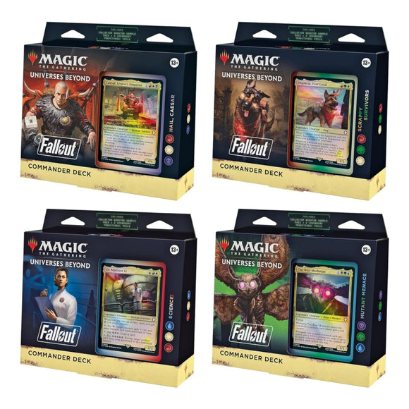 Fallout Magic The Gathering Universes Beyond Commander Decks - Set of 4