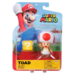 Red Toad with Question Block Super Mario Action Figure