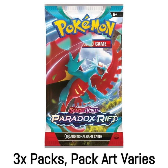 3x Packs, Paradox Rift Pokemon TCG Booster (Pack Art Varies)