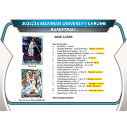 2022-23 Bowman University Chrome Basketball Hobby Box