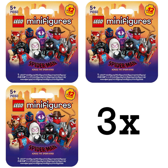 3x LEGO Marvel Spider-Man Across the Spider Verse 71050 Mystery Boxes