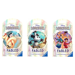 3x Packs, Fabled Disney Lorcana Sleeved Booster Pack (Pack Art Varies)