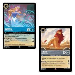 Simba Foil + Aurora Foil + First Chapter Lorcana Sapphire & Steel Starter Deck