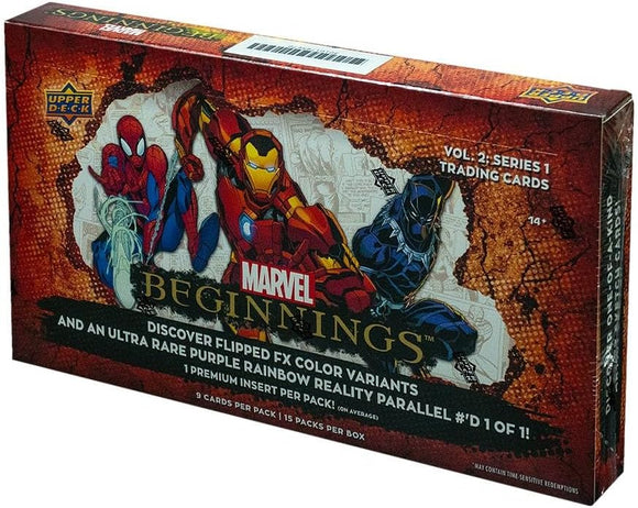 2022 Upper Deck Marvel Beginnings Volume 2 Series 1 Hobby Box