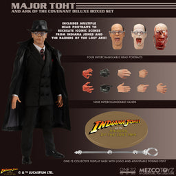 Major Toht and Ark of the Covenant One:12 Collective Mezco Toyz Deluxe Boxed Set