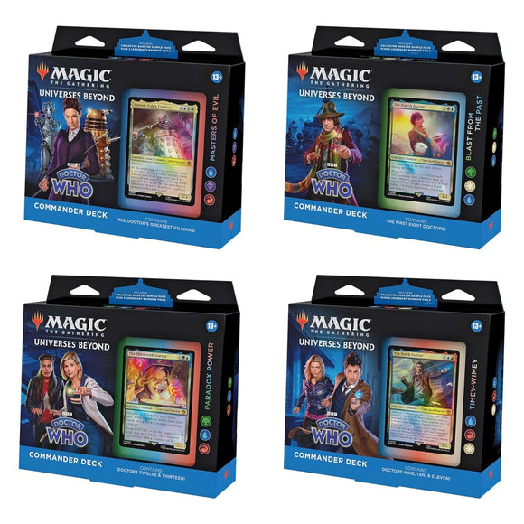 Doctor Who Universes Beyond Magic The Gathering Commander Decks - Set of 4