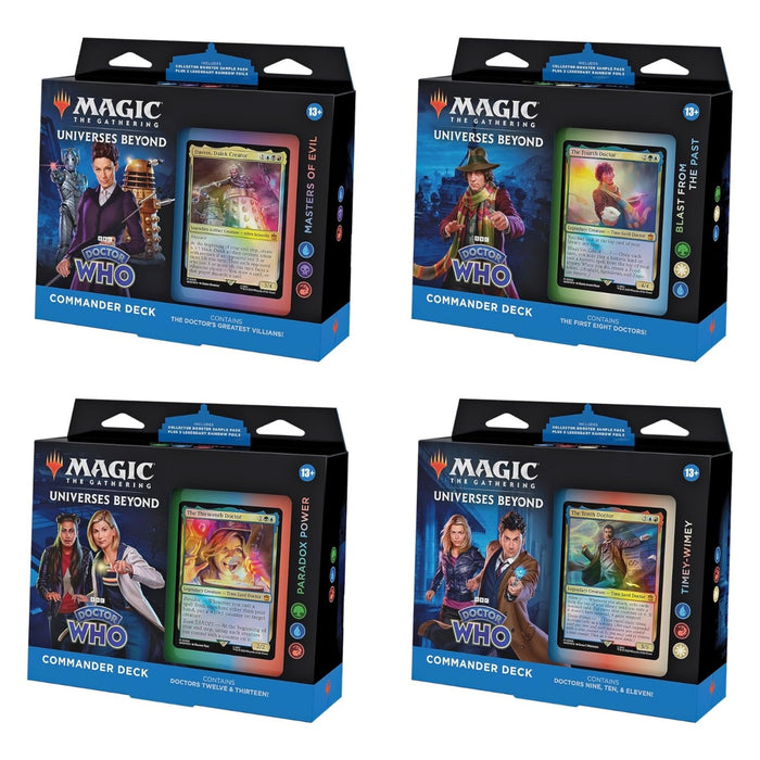 Doctor Who Universes Beyond Magic The Gathering Commander Decks - Set of 4