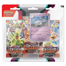 Obsidian Flames Pokemon Scarlet and Violet TCG Three Booster Pack Blister