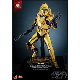 Clone Trooper (Gold Chrome Version) MMP Fully Poseable Exclusive Hot Toys Figure