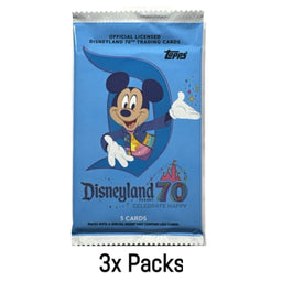 3x Packs, 2025 Topps Disneyland 70th Anniversary Value