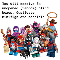 3x LEGO Marvel Spider-Man Across the Spider Verse 71050 Mystery Boxes
