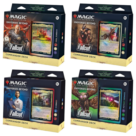 Fallout Magic The Gathering Universes Beyond Commander Decks - Set of 4