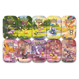 Pokemon 30th Celebration Mini Tin Display (10 Total, 2 of Each Tin)